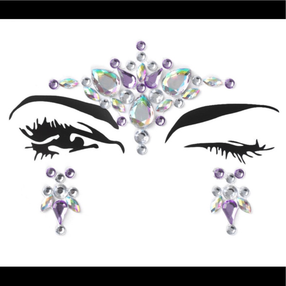 ALL IN ONE FACE JEWELS- Purple Drip